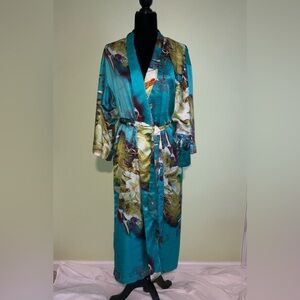 Natori private Luxuries Josie silky tropical spring summer robe kimono lingerie